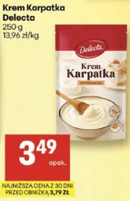 Krem Karpatka Delecta promocja w Delikatesy Centrum
