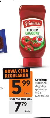 Ketchup Pudliszki łagodny promocja w Intermarche