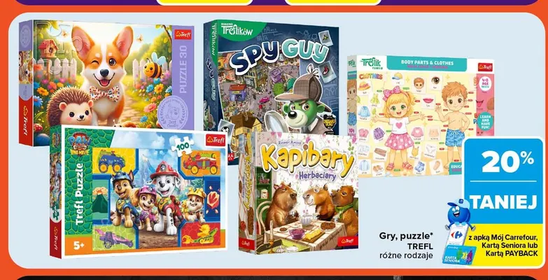 Gry, puzzle Trefl promocja w Carrefour