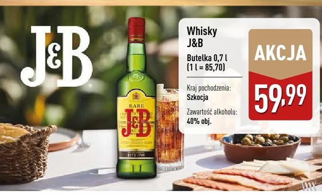 Whisky J&B promocja w Aldi