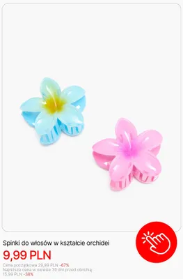 Spinki do włosów w kształcie orchidei Cropp promocja w Cropp