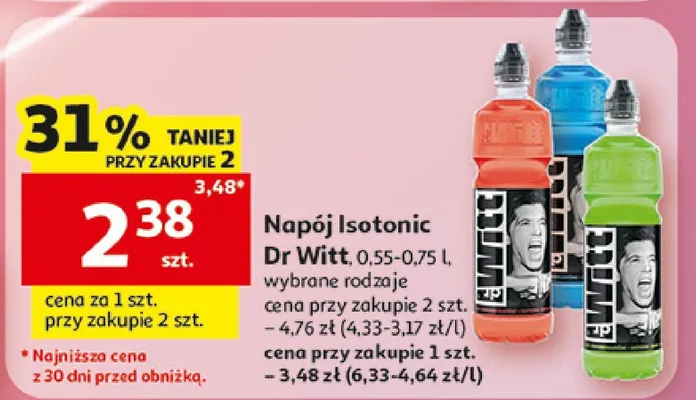 Napój Isotonic Dr Witt promocja w Auchan