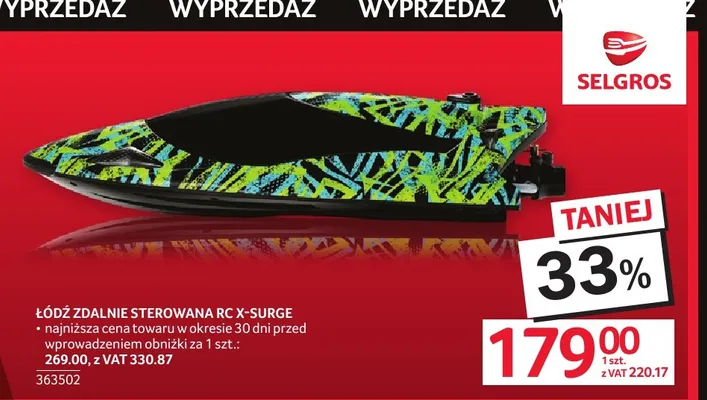 Łódź zdalnie sterowana RC X-Surge promocja w Selgros