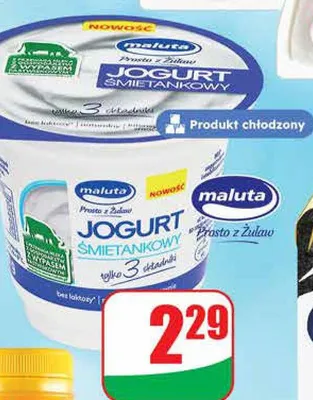 Jogurt śmietankowy bez laktozy Maluta promocja w Dino
