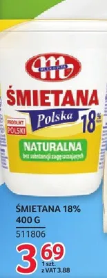 Śmietana 18% Mlekovita 400g promocja w Selgros