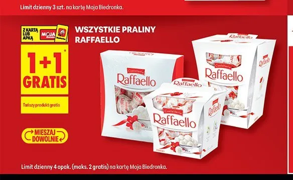 Praliny Raffaello promocja w Biedronka