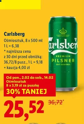 Piwo Carlsberg promocja w Lidl