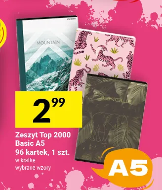 Zeszyt Top 2000 Basic A5 96 kartek promocja w Twój Market