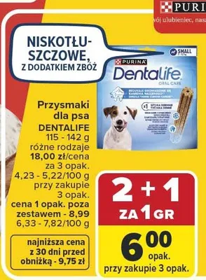 Przysmaki dla psa DENTALIFE 115-142 g różne rodzaje promocja w Carrefour Market