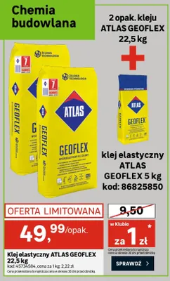 Klej elastyczny ATLAS GEOFLEX 22,5kg promocja w Leroy Merlin