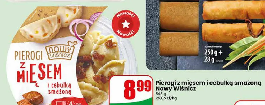Pierogi z mięsem i cebulką smażoną Nowy Wiśnicz promocja w Dino