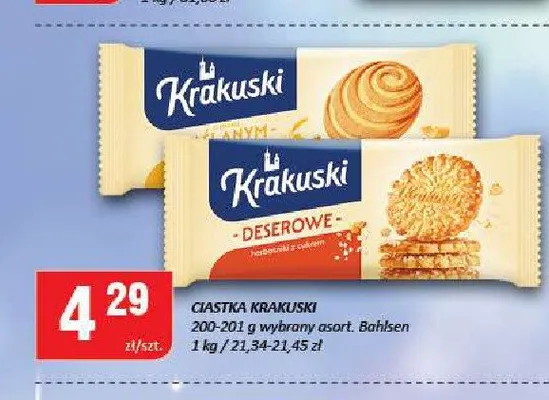 Ciastka Krakuski Deserowe promocja w Chorten