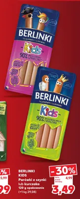 Parówki z kurczaka Berlinki Kids promocja w Kaufland