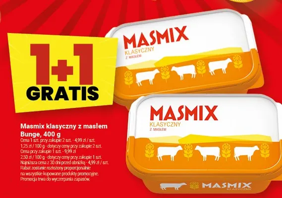 Masmix klasyczny z masłem Bunge promocja w Twój Market