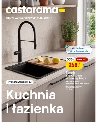 Bateria z wyciąganą wylewką Amira promocja w Castorama
