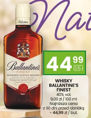 Whisky Ballantine's Finest 0.5l promocja w Twój Market