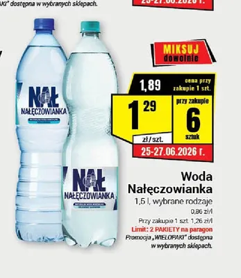 Woda mineralna Nałęczowianka gazowana promocja w Premium Nasz Sklep