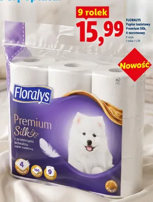 Papier toaletowy Floralys Premium Silk 4-warstwowy promocja w Lidl