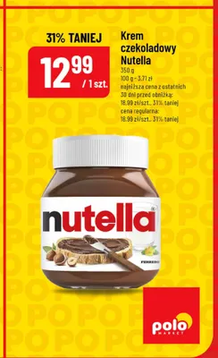 Krem czekoladowy Nutella promocja w POLOmarket