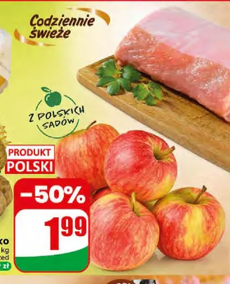 Jabłka czerwone polskie promocja w Dino