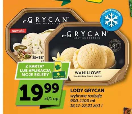 Lody śmietankowe Grycan promocja w Euro Sklep