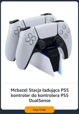 Stacja ładująca do kontrolerów PS5 DualSense Mcbazel promocja w Amazon