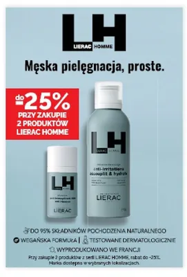 Kosmetyki do pielęgnacji dla mężczyzn Lierac Homme promocja w Ziko Dermo