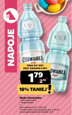 Woda lekko gazowana 1 l promocja w Netto