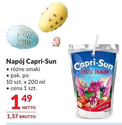 Napój Capri-Sun różne smaki promocja w Makro