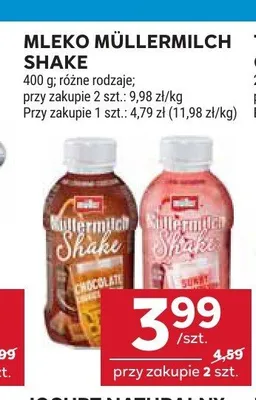 Mleko Müllermilch Shake czekoladowe promocja w Stokrotka