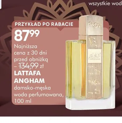 Damsko-męska woda perfumowana Lattafa Angham promocja w Super-Pharm