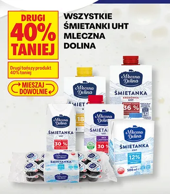 Śmietanka UHT Mleczna Dolina 30% promocja w Biedronka