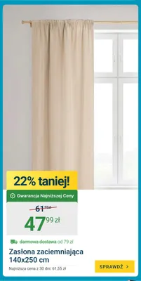 Zasłona zaciemniająca promocja w ERLI