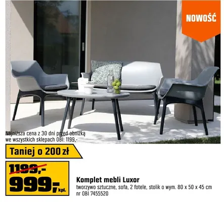 Komplet mebli Luxor promocja w OBI