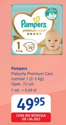Pieluchy Premium Care rozmiar 1 (2-5 kg) promocja w Drogerie DM