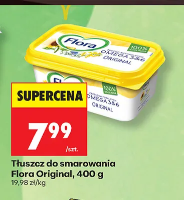 Tłuszcz do smarowania Flora Original promocja w Biedronka