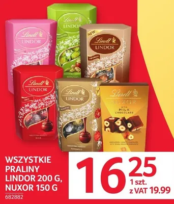 Wszystkie praliny Lindor 200 g, Nuxor 150 g promocja w Selgros
