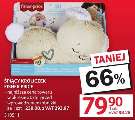 Śpiący króliczek Fisher Price promocja w Selgros