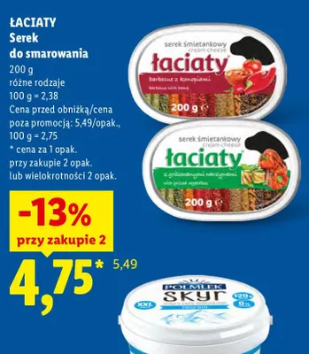 Serek do smarowania Łaciate z grillowanymi warzywami promocja w Lidl
