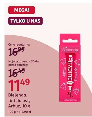 Tint do ust Arbuz promocja w Rossmann