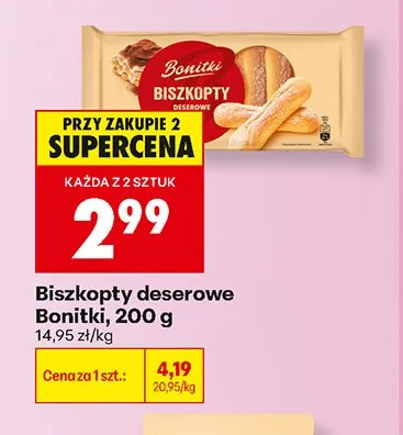 Biszkopty deserowe Bonitki promocja w Biedronka