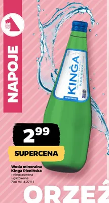 Woda mineralna niegazowana Kinga Pienińska promocja w Netto