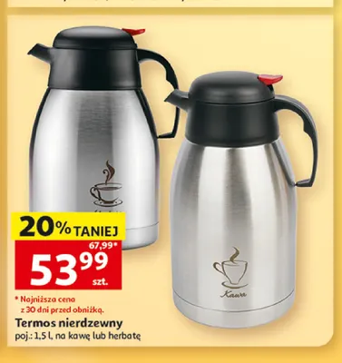 Termos nierdzewny na herbatę 1,5 l promocja w Auchan