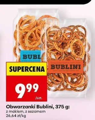 Obwarzanki Bublini z sezamem promocja w Biedronka