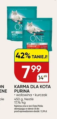 Karma dla kota Purina One wołowina promocja w Chata Polska
