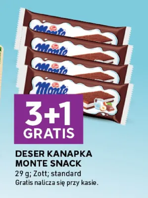 Deser kanapka Monte Snack Zott promocja w Stokrotka