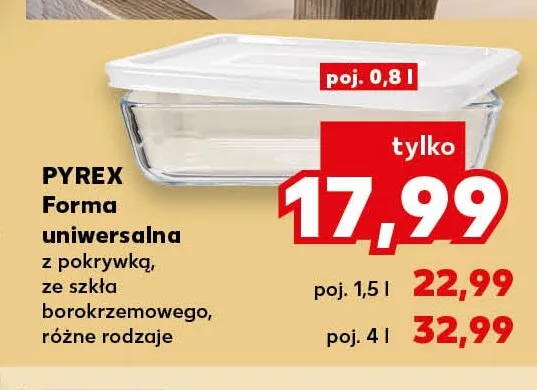 Forma uniwersalna Pyrex z pokrywką 0,8 l promocja w Kaufland