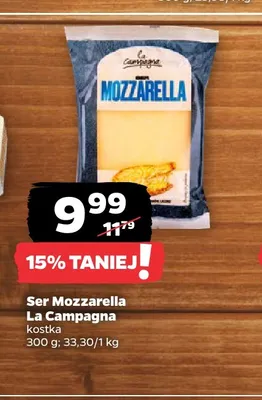 Ser Mozzarella La Campagna kostka promocja w Netto