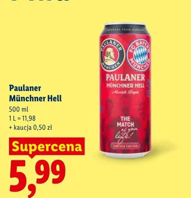 Piwo Paulaner Münchner Hell promocja w Lidl