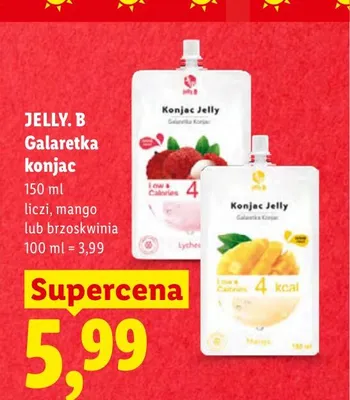 Galaretka konjac brzoskwinia Jelly. B promocja w Lidl